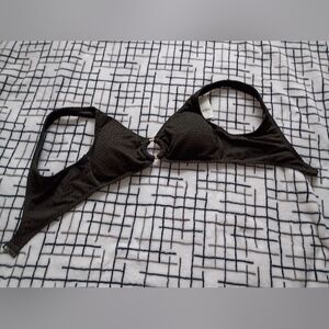 Old Navy Black Bikini Top with Ring Accent Size XL